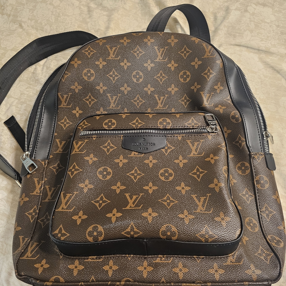 Louis Vuitton Classic Monogram Backpack in Brown and Black